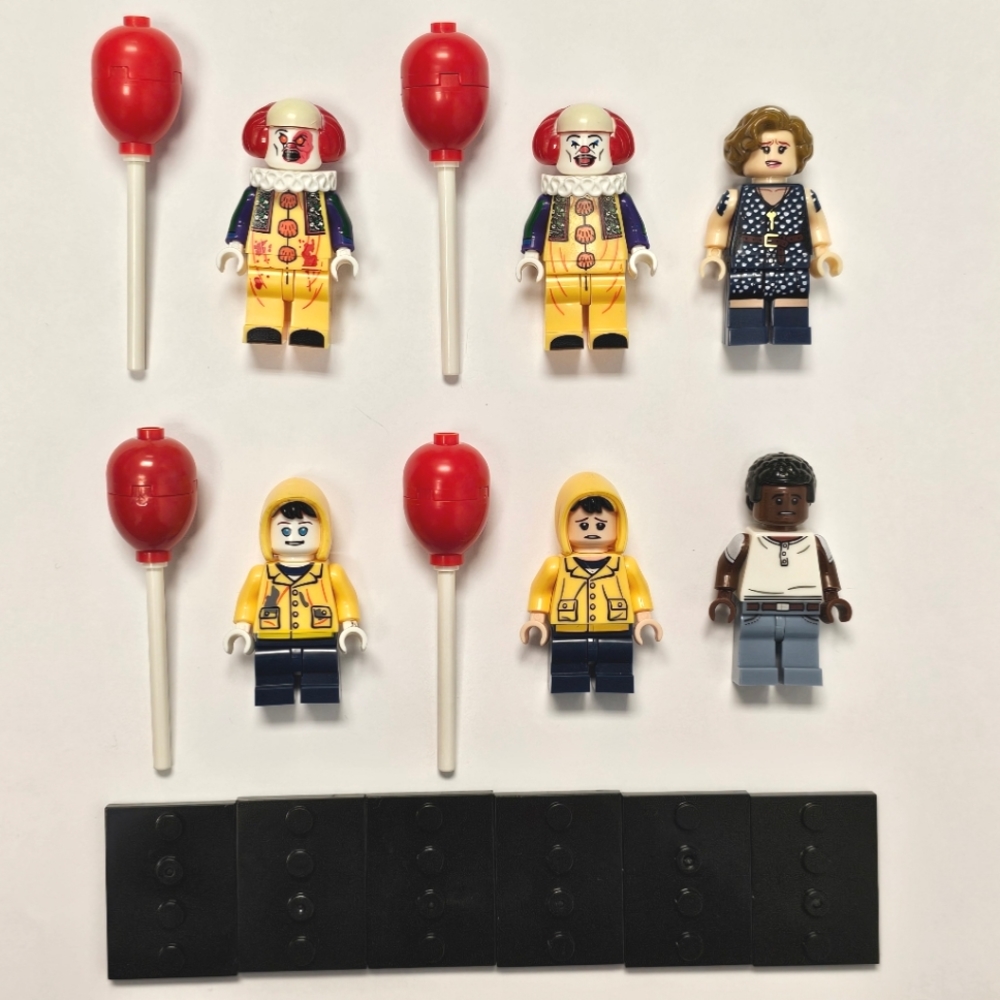 Lot of 6 Lego Compatible Horror Stephen King's IT Pennywise Georgie Minifigures